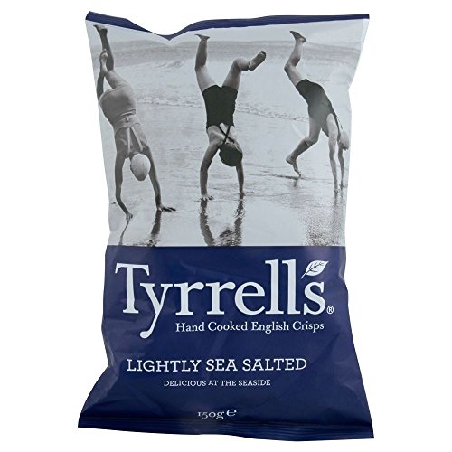 Tyrrells Hand Gekochte Englisch Crisps - Lightly Salted Sea (150 g) - Packung mit 2 von Tyrrells