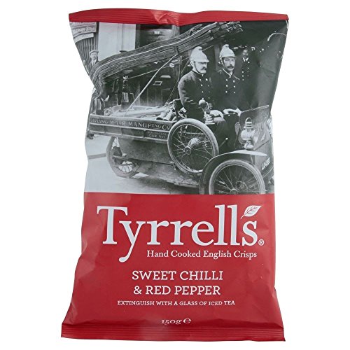 Tyrrells Hand Gekochte Englisch Crisps - Sweet Chilli & Red Pepper (150 g) - Packung mit 2 von Tyrrells