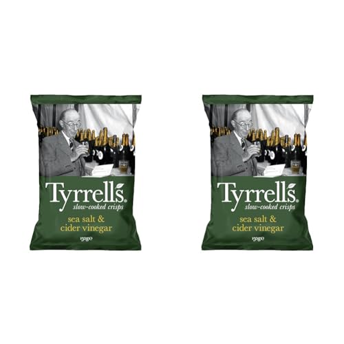 Tyrrells Sea Salt & Cider Vinegar, slow-cooked crisps, 150 (Packung mit 2) von Tyrrells