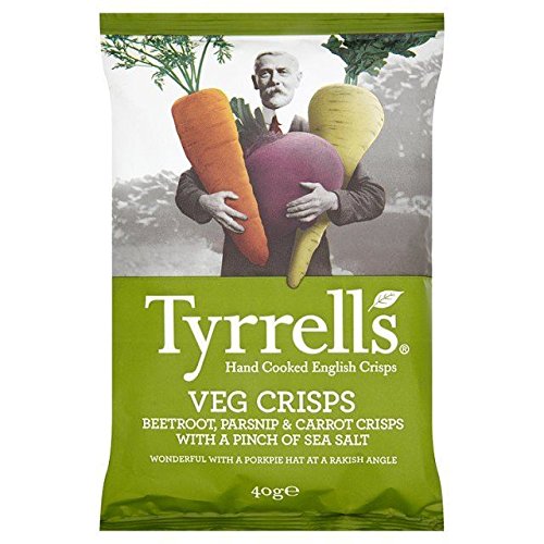 Tyrrells Veg Crisps Beetroot, Parsnip & Carrot 40g, 2 Pack von Tyrrells