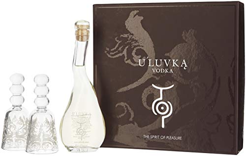 U'Luvka Wodka mit Geschenkverpackung und 2 Gläsern (1 x 0.1 l) von ULuvka