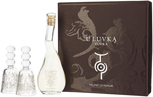 U'Luvka Wodka mit Geschenkverpackung und 2 Gläsern (1 x 0.1 l) von U'Luvka