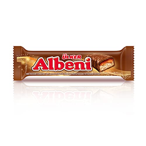 ÜLKER Albeni Kekse- Milchschokoladenüberzogener Keksriegel mit Karamell - süße und leckere Keksriegel mit Karamell für Ihre Tee-/Kaffeepause- 40G X 24 Pack ÜLKER Albeni Kekse- Milchschokoladenüberzogener Keksriegel mit Karamell - süße und leckere Keksriegel mit Karamell für Ihre Tee-/Kaffeepause- 40G X 24 Pack von ÜLKER