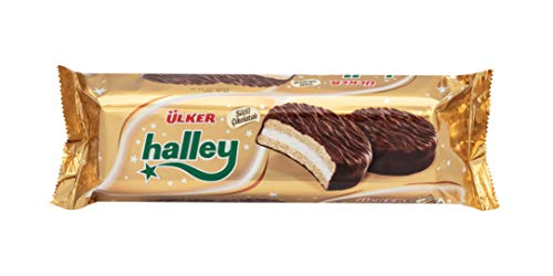 ÜLKER Halley - Milchschokoladenbeschichteter Sandwichkeks 30G x 10 x 12 (12 x 10 Packung) von Ülker