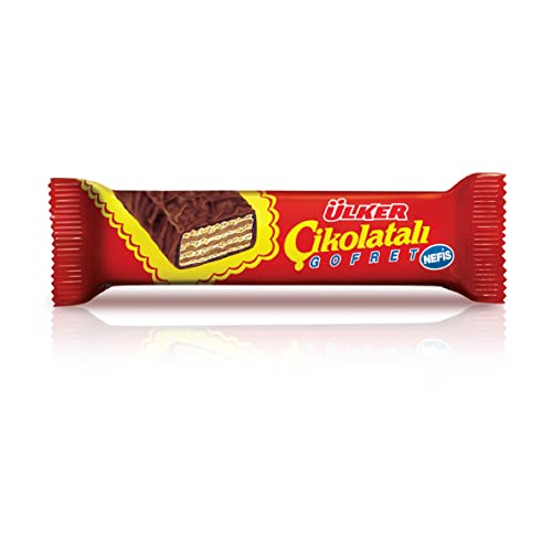 ÜLKER Schokoladenwaffel - Schokoladenüberzogene Waffel mit Haselnuss-Sahne-Füllung - Eine leckere Waffel für Snacks, Vorspeisen oder schnelle Mahlzeiten - 36G X 36 Pack von ÜLKER
