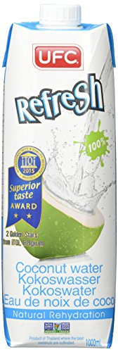 UFC Reines Kokoswasser 100% Pure Kokosnusswasser Thailand (1l x 4) x von UFC