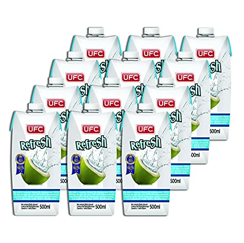 UFC Reines Kokoswasser 100% Pure Kokosnusswasser Thailand 500 ml 12 Pack von UFC