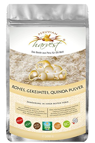UHTCO Peruvian Harvest Rohes, gekeimtes Quinoa Pulver, 250g | Das Beste aus Peru für die Welt | BIO von UHTCO