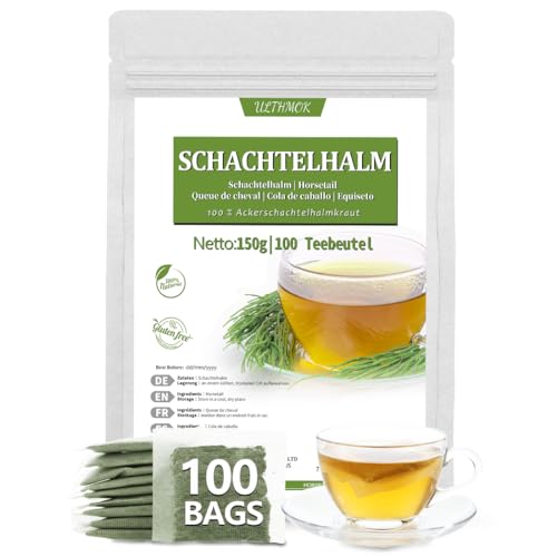 Schachtelhalmtee | Zinnkraut Tee | Horsetail 100 Tea Bags, Premium Kräutertee ohne Zusätze und Koffein Schachtelhalmtee | Zinnkraut Tee | Horsetail 100 Tea Bags, Premium Kräutertee ohne Zusätze und Koffein von ULTHMOK