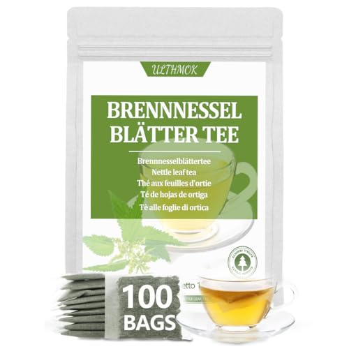 Brennesseltee 100 Teebeutel | Nettle Leaf Tea Bags - Hergestellt aus 100% wilden Brennnesselblättern - Keine Zusätze & Koffeinfrei - Mild und Nahrhaft Brennesseltee 100 Teebeutel | Nettle Leaf Tea Bags - Hergestellt aus 100% wilden Brennnesselblättern - Keine Zusätze & Koffeinfrei - Mild und Nahrhaft von ULTHMOK
