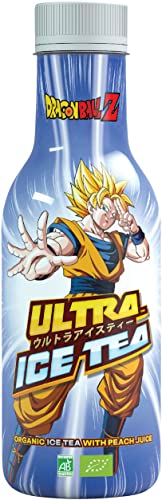 ULTRA ICE TEA Bio Eistee – Veganes Schwarzteegetränk mit dem Dragon Ball Charakter Goku – Erfrischender Pfirsich-Geschmack – 1 x 500 ml Einweg von ULTRA ICE TEA