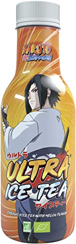 ULTRA ICE TEA Bio Eistee – Veganes Schwarzteegetränk mit dem Naruto Charakter Sasuke – Erfrischender Melonen-Geschmack – 1 x 500 ml Einweg von ULTRA ICE TEA
