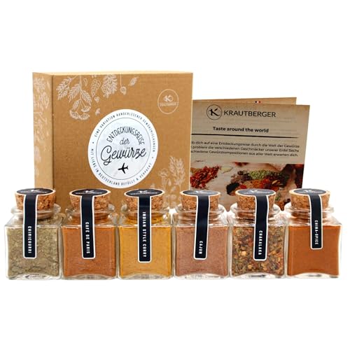 Gewürze Geschenkbox I 6 Gewürzmischungen aus aller Welt Geschenk Premium Box I Geschenkset Gewürz in Bio-Qualität + Rezepte Gewürze Geschenkbox I 6 Gewürzmischungen aus aller Welt Geschenk Premium Box I Geschenkset Gewürz in Bio-Qualität + Rezepte von UMBRELLA