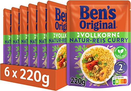 BEN’S ORIGINAL BEN’S ORIGINAL Ben's Original Express-Reis Naturreis Curry, 6 Packungen (6 x 220g) von BEN’S ORIGINAL