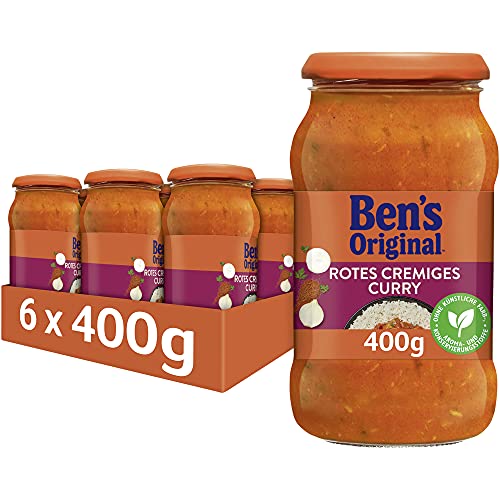 BEN’S ORIGINAL Sauce Rotes Cremiges Curry, 6 Gläser (6x 400g) von Ben's Original
