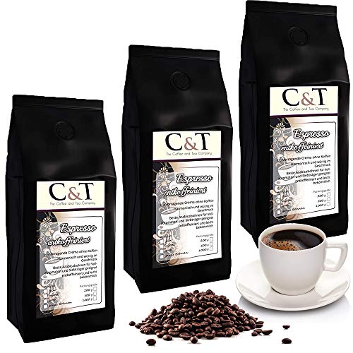 Kaffeebohnen entkoffeiniert - ESPRESSO CREMA- Kaffee entcoffeiniert 3 x 1000g von UNSER ESPRESSO