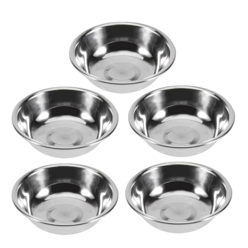 UPKOCH 5 Stücke Edelstahl Dipschalen Servierschalen Dip Schälchen Kleine Schüsseln Saucen Schale (Silber) von UPKOCH