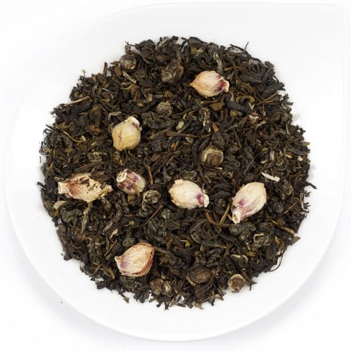 URBANTEADEALERS Buddhas kleines Geheimnis Teemischung mit weißen Hibiskusknospen, aromatisiert mit Pfirsich-Jasmin-Geschmack, 100g von URBANTEADEALERS