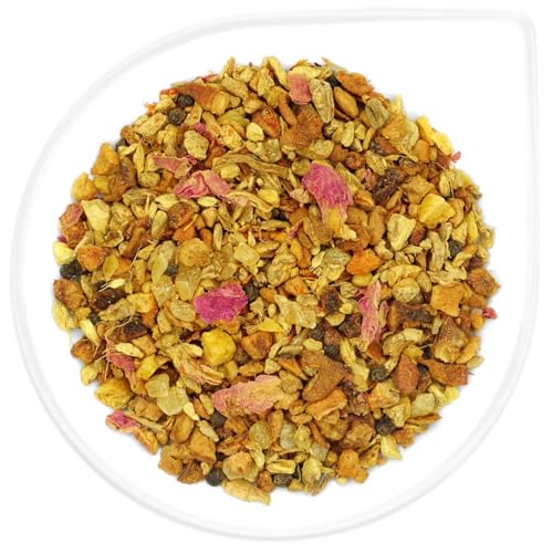 URBANTEADEALERS East India Gold Aromatisierte Gewürzteemischung mit Ingwer-Maracuja-Geschmack, 100g von URBANTEADEALERS