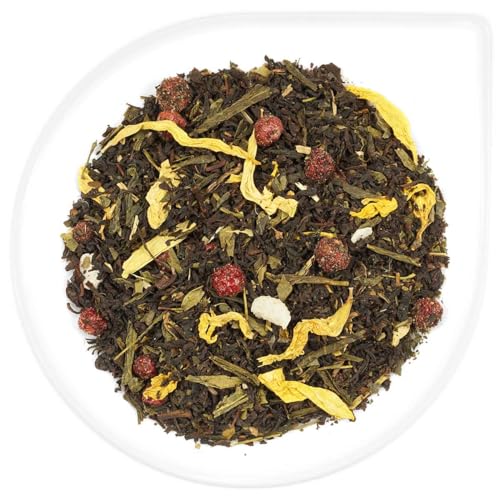 URBANTEADEALERS Fit und schlank, Aromatisierte Schwarztee-/Grünteemischung mit Birne-Pfirsich-Geschmack, 250g von URBANTEADEALERS