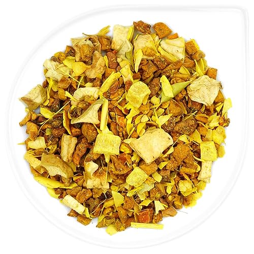 URBANTEADEALERS Indischer Apfel Früchtetee, aromatisiert mit Apfel-Kurkuma-Geschmack, 250g von URBANTEADEALERS