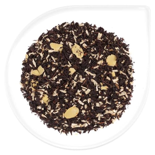 URBANTEADEALERS Schneetreiben Schwarzteemischung mit Kokosraspeln und Mandelflakes, aromatisiert mit Mandel-Kokos-Geschmack, 100g von URBANTEADEALERS