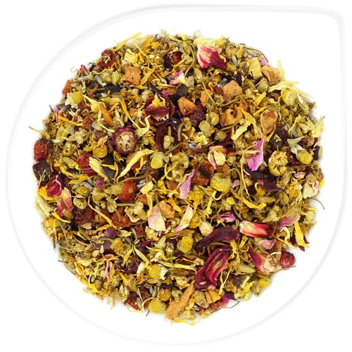 URBANTEADEALERS Seelenbalsam Bio Naturbelassene Kräuterteemischung mit Kamille und Lavendelblüten, 250g von URBANTEADEALERS