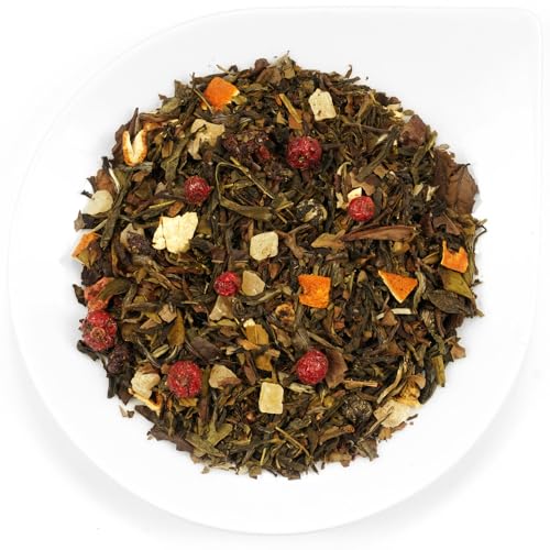 URBANTEADEALERS Tempel der Götter Teemischung mit Fruchtstücken, aromatisiert mit Lychee-Pfirsich-Geschmack, 250g von URBANTEADEALERS