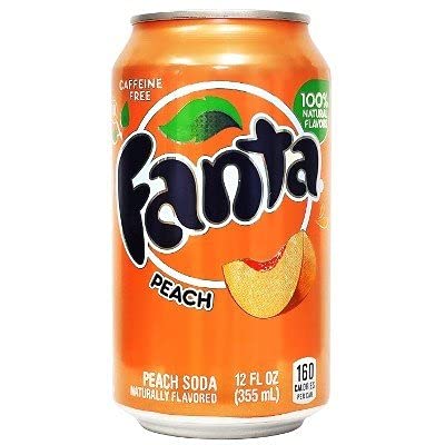 1 x 12 Fanta Peach USA-Import Dosen (12 x 0,355 L) EINWEG inkl. gratis Fivestar Kugelschreiber (Europa) von USA