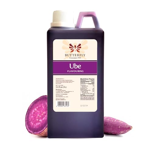 Ube Purple Yam Aroma-Extrakt, Restaurant-Größe von Butterfly 1 Liter Ube Purple Yam Aroma-Extrakt, Restaurant-Größe von Butterfly 1 Liter von Ube Butterfly