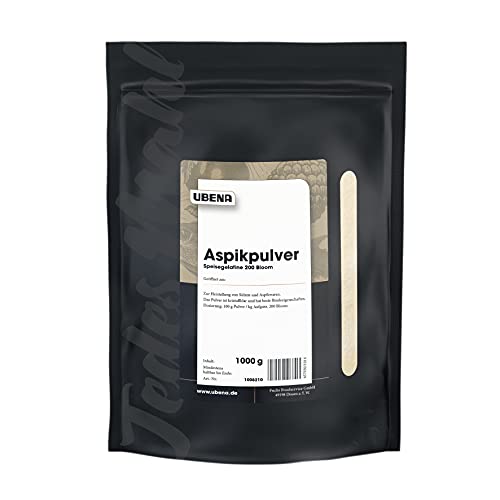 UBENA Aspikpulver im wiederverschließbarenVorratsbeutel, 1er Pack (1 x 1 kg) von Ubena