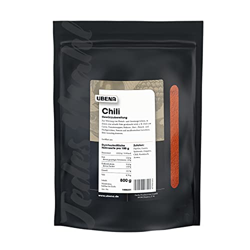 UBENA Chili Gewürzzubereitung im wiederverschließbaren Vorratsbeutel, 2er Pack (2 x 800 g) von Ubena Foodservice