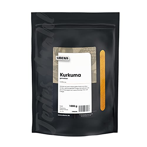 UBENA Kurkuma gemahlen im wiederverschließbaren Vorratsbeutel, 1er Pack (1 x 1 kg) von Ubena