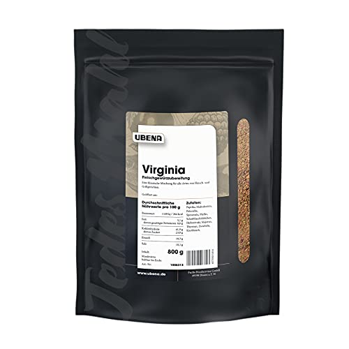 UBENA Virginia Fleischgewürzzubereitung im wiederverschließbaren Vorratsbeutel, 1er Pack (1 x 800 g) von Ubena