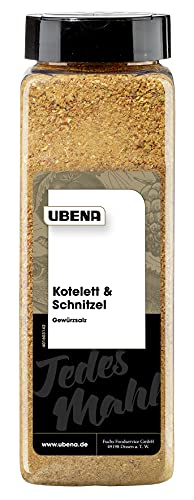 Ubena Kotelett & Schnitzel Gewürzsalz Schnitzelgewürz Fleisch-Gewürzmischung, Würz-Salz in der 800 g Vorratsdose, für leckere saftige Schnitzel, Menge: 1 Stück von Ubena