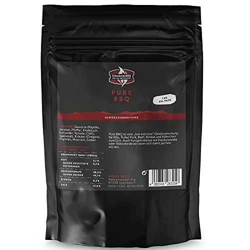 Royal Spice - Udenheim Pure BBQ - BBQ Allround Gewürzmischung 1kg Beutel - Rub für Beef, Burger, Chicken & Schweinefleisch Royal Spice - Udenheim Pure BBQ - BBQ Allround Gewürzmischung 1kg Beutel - Rub für Beef, Burger, Chicken & Schweinefleisch von Jlwiy