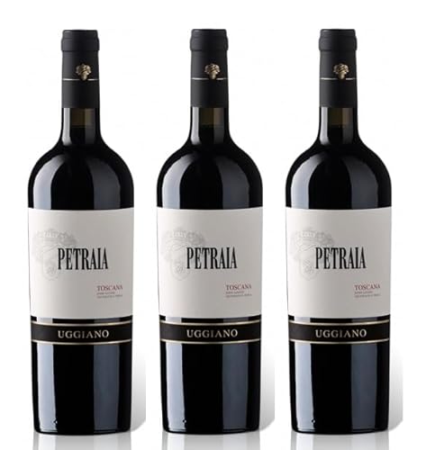 3x 0,75l - 2019er - Uggiano - Petraia - Merlot - Toscana I.G.P. - Italien - Rotwein trocken 3x 0,75l - 2019er - Uggiano - Petraia - Merlot - Toscana I.G.P. - Italien - Rotwein trocken von Uggiano