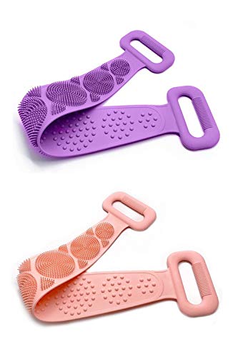 2Pcs Silikon Badekörperbürste Peeling Rückenwäscher Gesichtsreinigungsbürste Sanfte Massage 2Pcs Silikon Badekörperbürste Peeling Rückenwäscher Gesichtsreinigungsbürste Sanfte Massage von Ulalaza