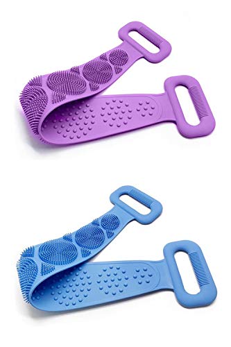 2Pcs Silikon Badekörperbürste Peeling Rückenwäscher Gesichtsreinigungsbürste Sanfte Massage 2Pcs Silikon Badekörperbürste Peeling Rückenwäscher Gesichtsreinigungsbürste Sanfte Massage von Ulalaza