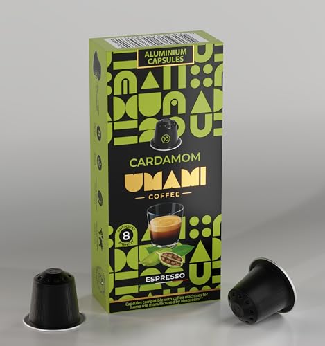 Umami Coffee - Kardamom Espresso Kapseln – Würziger Geschmack mit aromatischer Kardamomnote – 100% Kompatibel mit Nespresso® Original Maschinen - 1x 10 Kapseln von Umami Coffee