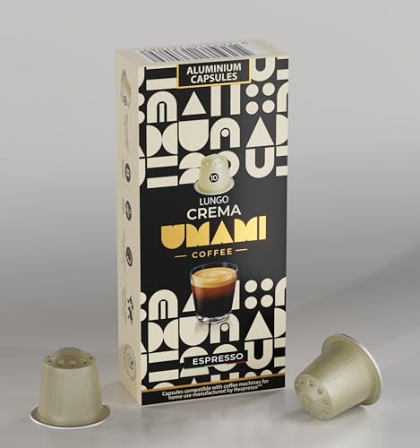 Umami Coffee - Lungo Crema Espresso – Kärftiger Lungo mit einer cremigen Textur – 100% Kompatibel mit Nespresso® Original Maschinen - 1x 10 Kapseln von Umami Coffee