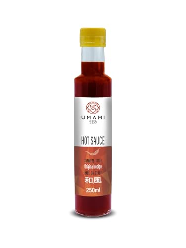 Umami (scharfe Soße) Scharfe Soße 250 ml, hergestellt aus fermentierten Chilischoten nach japanischer Art, mittlere Schärfe, ohne Konservierungsstoffe oder Farbstoffe! von Umami