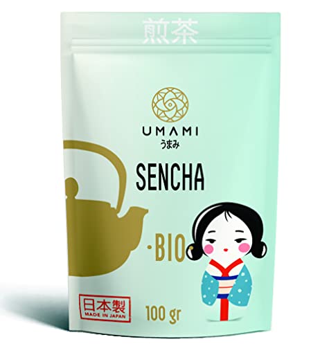 Umami Bio-Sencha-Grüntee, angebaut in Uji, Kyoto in Japan. 100gr von Umami