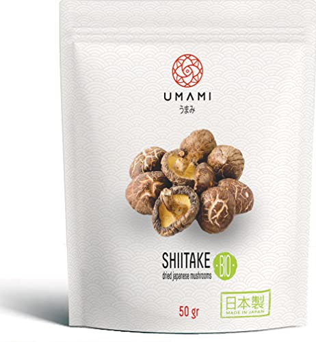 Umami Bio-Shiitake-Pilze, kultiviert in Japan, 50 g – gezüchtet in den Wäldern von Kyushu, wachsen auf Kunugi-Stämmen… von Umami