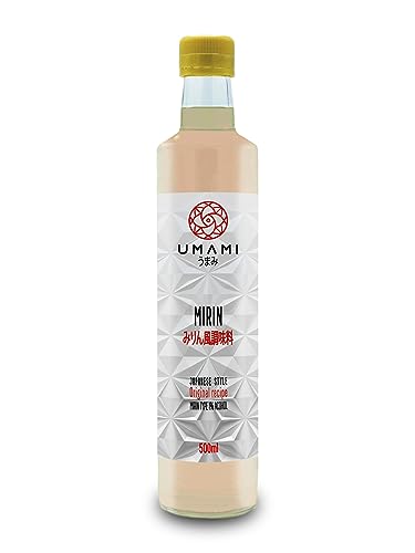Umami Mirin FU 500 ml – Süßer Sake zum Kochen – nur 1 % Alkohol – zur Verwendung in Rezepten, ohne dass er erhitzt werden muss, um den Alkoholgeschmack zu beseitigen von Umami