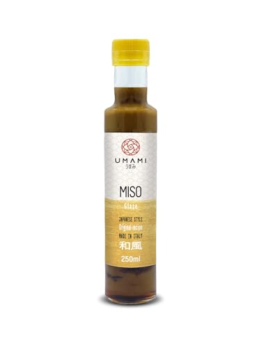 Umami Miso Glasursauce 250 ml, hergestellt mit Shiro Miso, hergestellt in Japan und mit unserem Mirin, ohne Konservierungsstoffe, Farbstoffe oder GVO von Umami