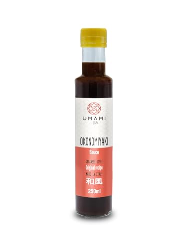 Umami Okonomiyaki-Sauce 250 ml, mit BIO-Obst und -Gemüse, hergestellt mit in Japan hergestellter handwerklich hergestellter Sojasauce, ohne Konservierungsstoffe, Farbstoffe oder GVO von Umami