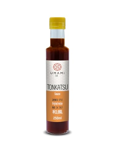 Umami-Tonkatsu-Sauce 250 ml, mit BIO-Obst und -Gemüse, hergestellt mit handwerklich hergestellter Sojasauce aus Japan, ohne Konservierungsstoffe, Farbstoffe oder GVO von Umami