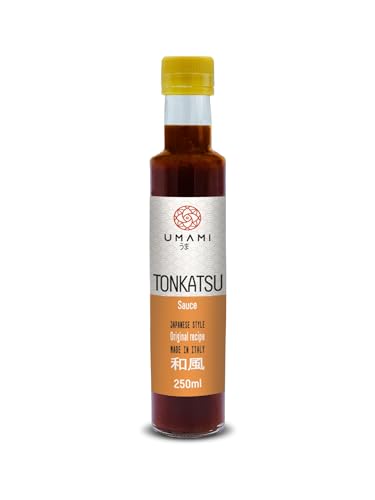 Umami-Tonkatsu-Sauce 250 ml, mit BIO-Obst und -Gemüse, hergestellt mit handwerklich hergestellter Sojasauce aus Japan, ohne Konservierungsstoffe, Farbstoffe oder GVO von Umami
