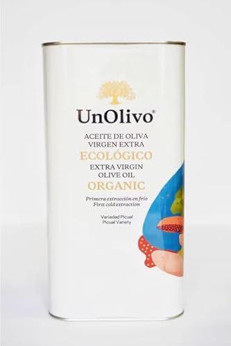 UnOlivo Natives Olivenöl Extra Bio Natives Olivenöl Extra 1L Dose | Sorte Picual | Kaltextraktion | Gefiltertes Öl UnOlivo Natives Olivenöl Extra Bio Natives Olivenöl Extra 1L Dose | Sorte Picual | Kaltextraktion | Gefiltertes Öl von UnOlivo